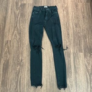 AGOLDE BLACK STRETCH DENIM